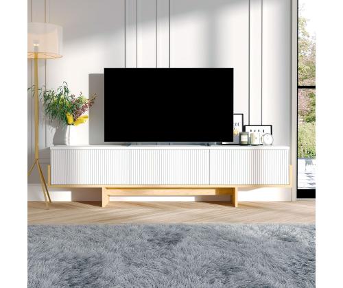 TV laud Hege - White, Sapphire Oak