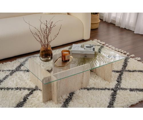 Kohvilaud Flavio - Travertine