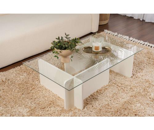 Kohvilaud Flavio - Wooden White