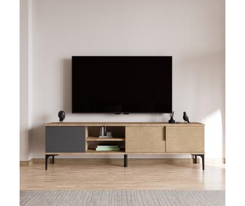 TV laud Tarz - Anthracite, Oak