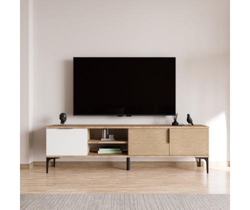 TV laud Tarz - White, Oak
