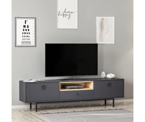 TV laud Naturel - Anthracite