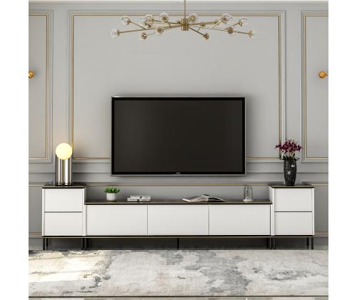 TV laud Imaj - White, Marble
