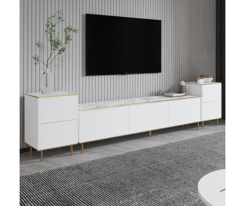 TV laud Imaj - Marble, White