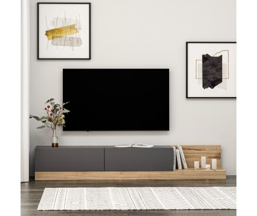 TV laud Majör - Anthracite, Walnut