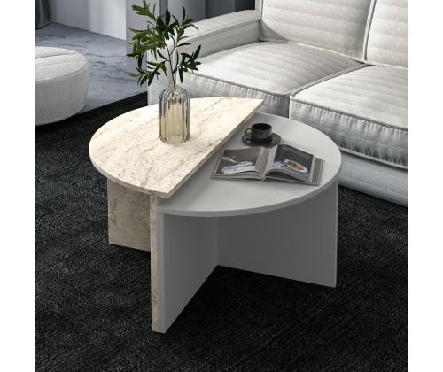 Kohvilaud Dolunay - Grey, Travertine