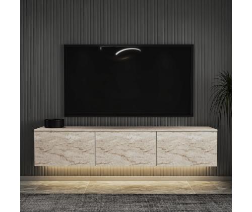 TV laud Neon Illuminated - Travertine