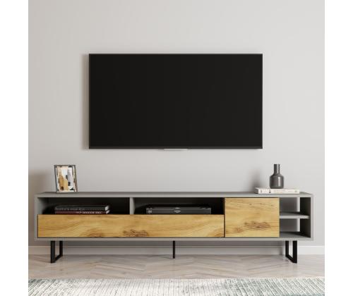 TV laud Luga - Grey, Oak