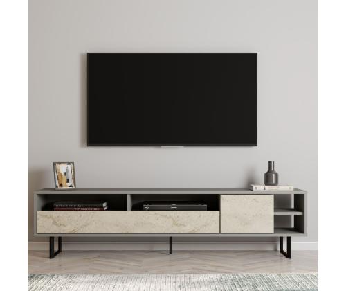 TV laud Luga - Grey, Travertine