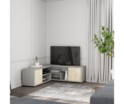 TV laud Rosa - Grey, Travertine