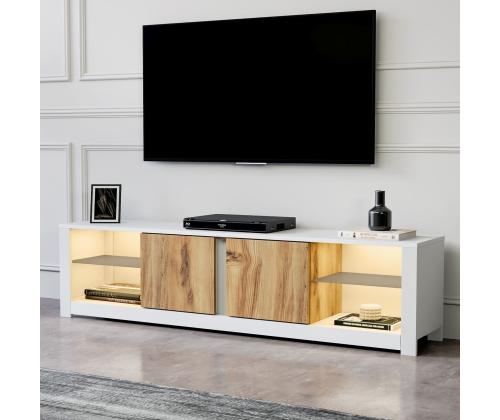 TV laud Aydos - White, Oak