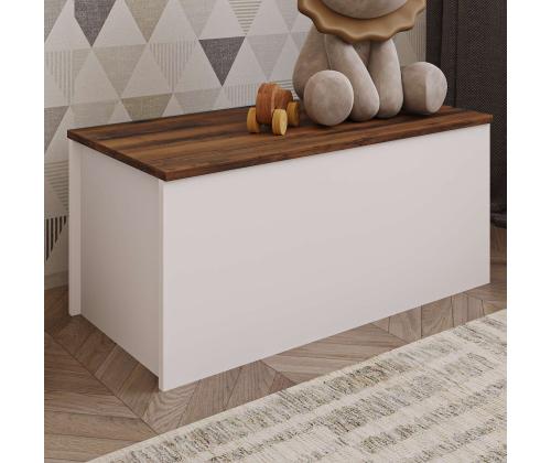 Florya - White, Rustic Walnut