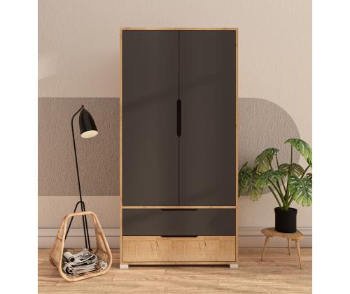 Flora 90 - Sapphire Oak, Anthracite