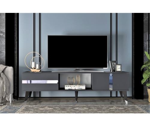 TV laud Vania - Anthracite, Silver