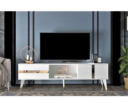 TV laud Vania - White, Gold