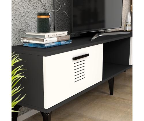 TV laud Asimo - Anthracite, White