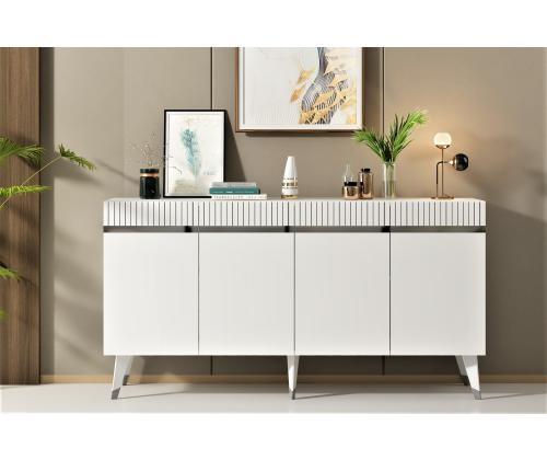 Defne - White, Silver