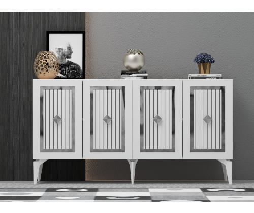 Nora - White, Silver