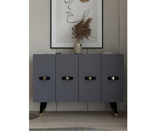 Quart V - Gold, Anthracite