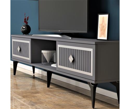 TV laud Nil - Anthracite, Silver