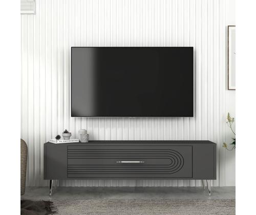 TV laud Retrol3 - Anthracite, Silver