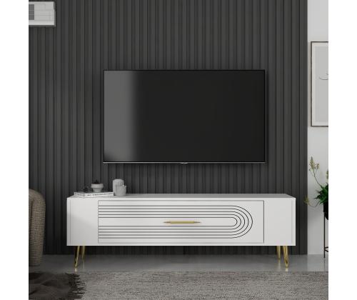 TV laud Retrol3 - White, Gold