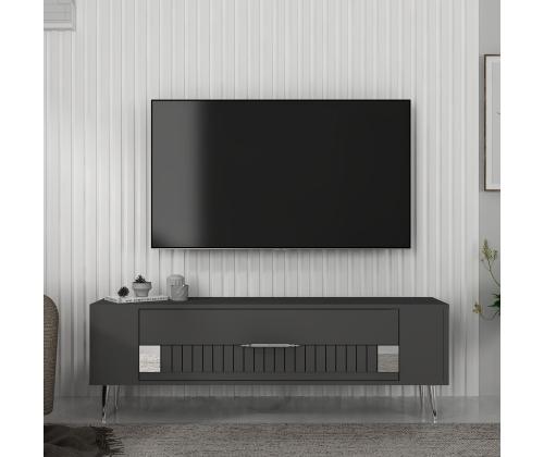 TV laud Retrolp4 - Anthracite, Silver