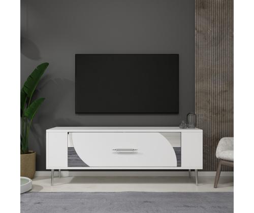 TV laud Retrop2 - White, Silver