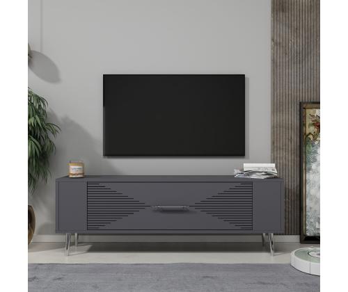 TV laud Retrol1 - Anthracite, Silver
