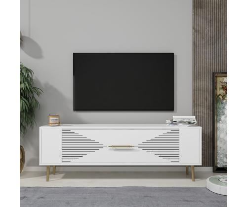 TV laud Retrol1 - White, Gold