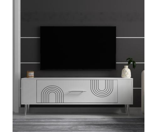 TV laud Retrol2 - White, Silver