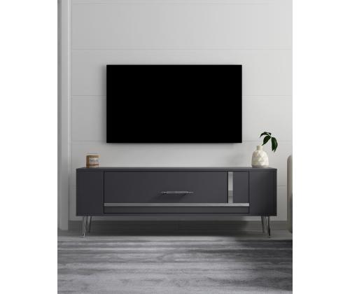 TV laud Retrop1 - Anthracite, Silver