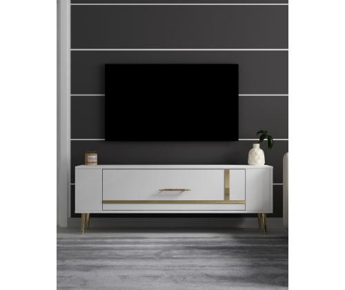 TV laud Retrop1 - White, Gold