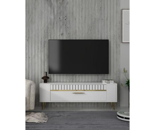 TV laud Retrolp1 - White, Gold