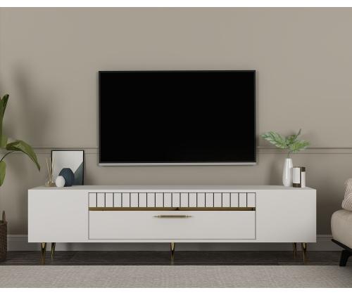 TV laud Dekolp1 - White, Gold