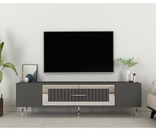 TV laud Dekolp3 - Anthracite, Silver