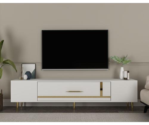 TV laud Dekop1 - White, Gold