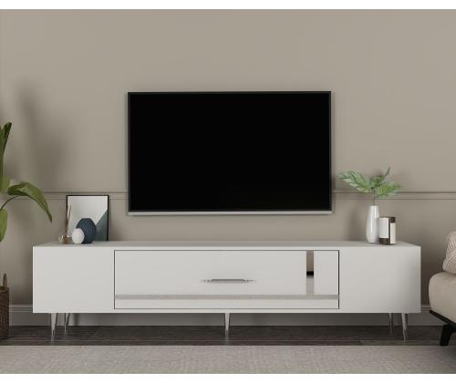 TV laud Dekop1 - White, Silver