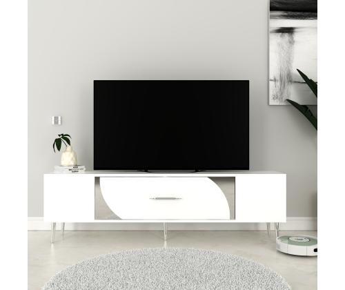 TV laud Dekop2 - White, Silver