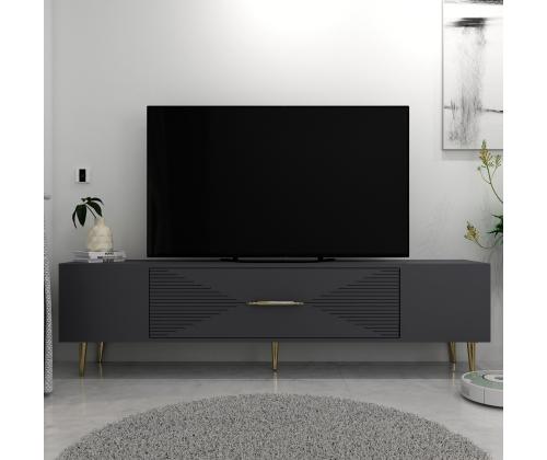 TV laud Dekol1 - Anthracite, Gold