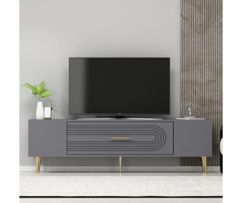 TV laud Dekol3 - Anthracite, Gold