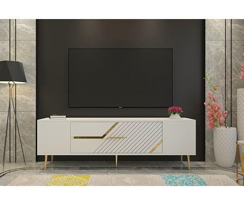 TV laud Dekolp5 - White, Gold