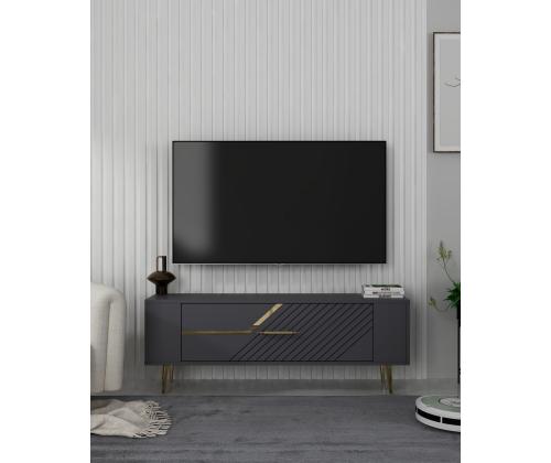 TV laud Retrolp5 - Anthracite, Gold