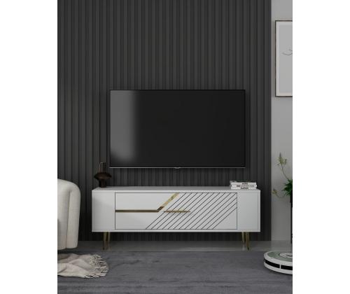 TV laud Retrolp5 - White, Gold