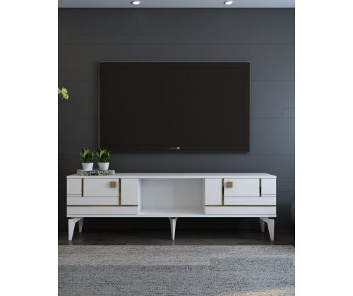 TV laud Madera - White, Gold