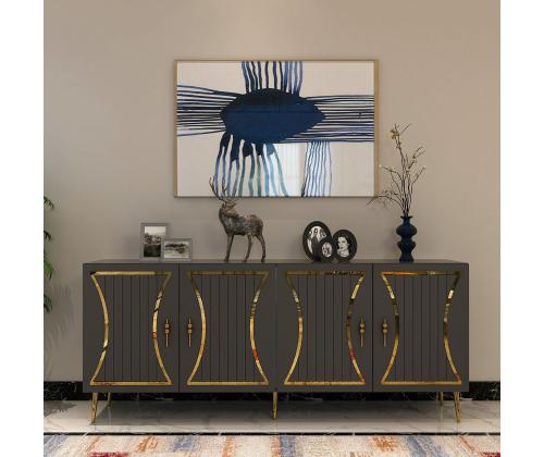 Tean - Anthracite, Gold