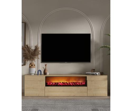 TV laud Elodi Fireplace - Sapphire Oak