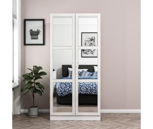 Kale Chain Mirror Antique White - 190