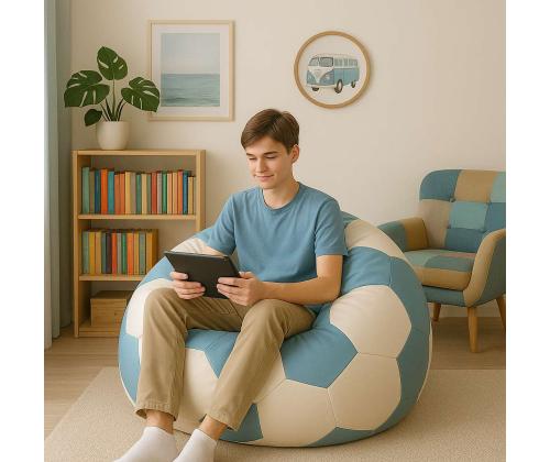 Football Big - Turquoise, White