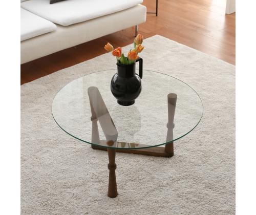 Kohvilaud Yuvarlak Cam Orta Sehpa S301